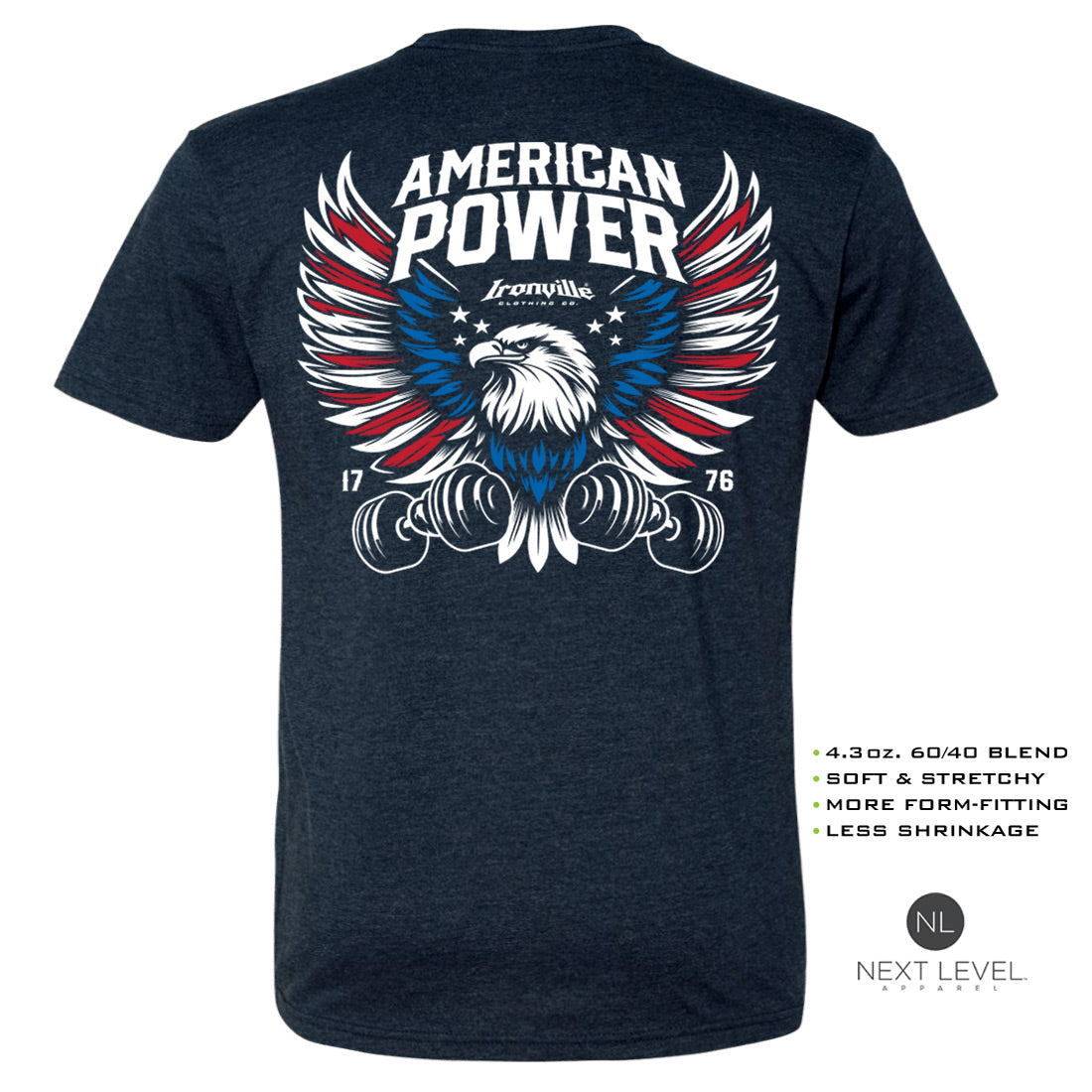 Ironville AMERICAN POWER Soft-Blend Gym Tshirt