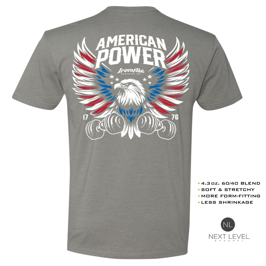 Ironville AMERICAN POWER Soft-Blend Gym Tshirt