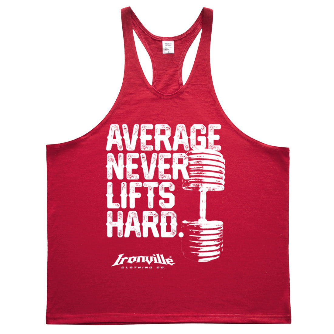 Ironville AVERAGE NEVER LIFTS Stringer Tank Top