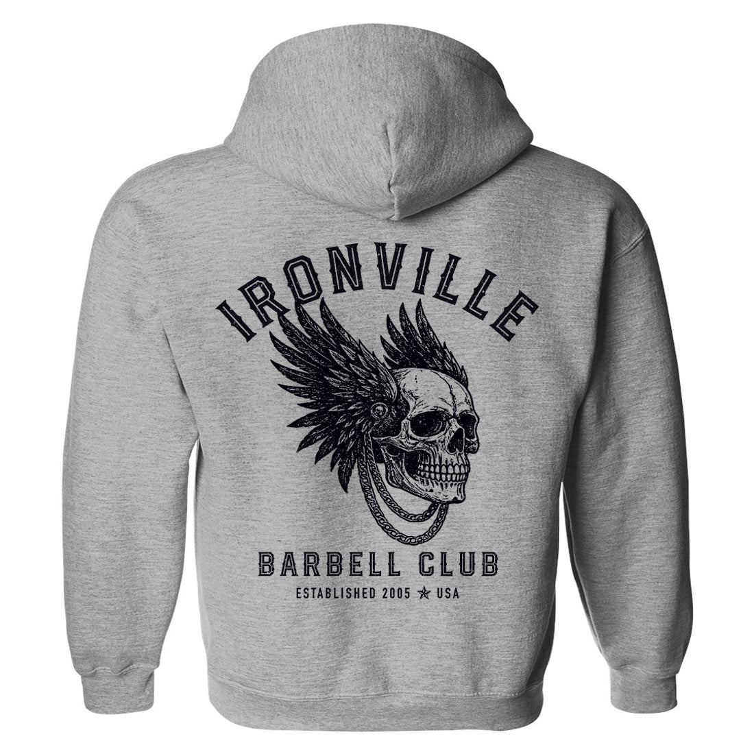 Ironville BARBELL WARRIOR Pullover Hoodie Sweatshirt