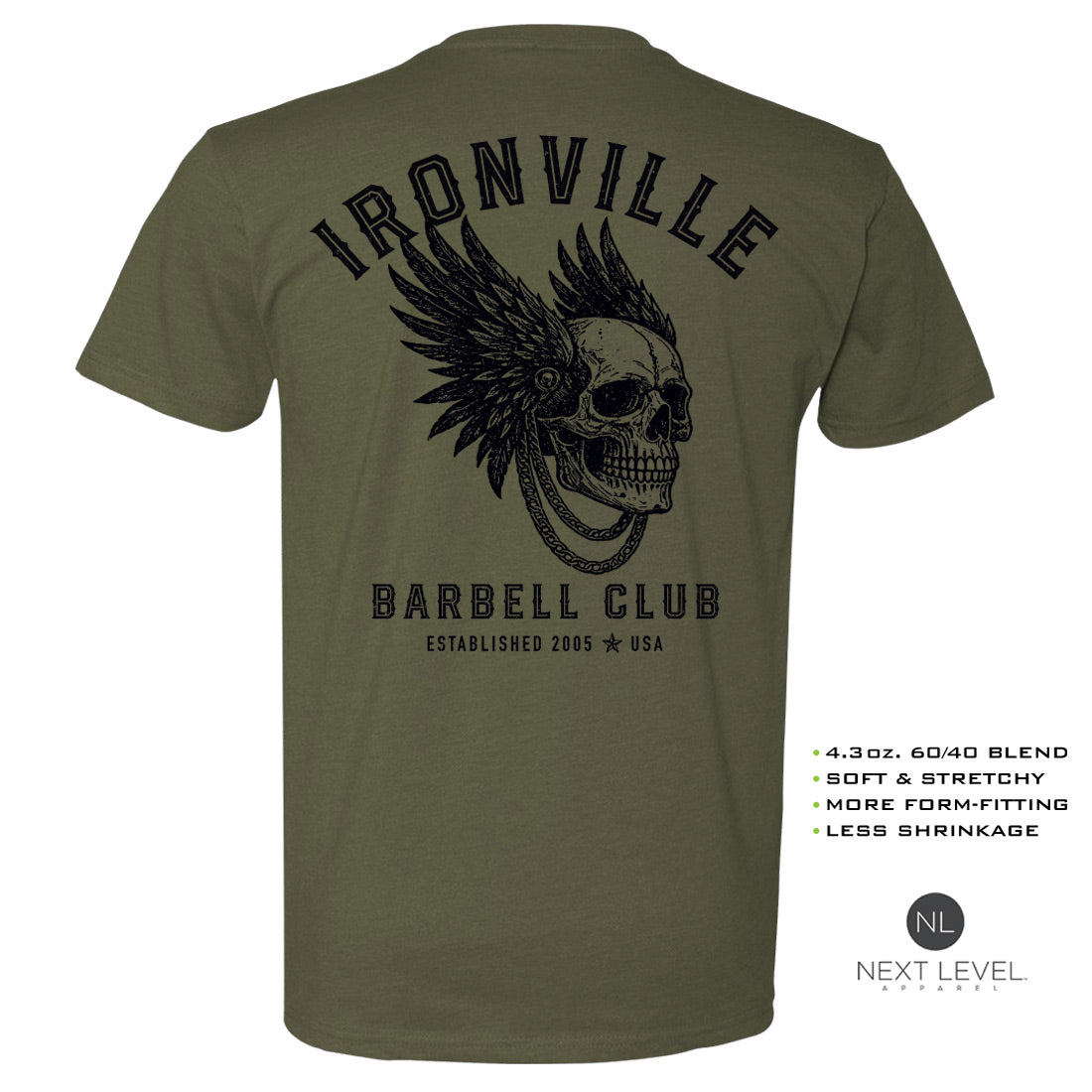 Ironville BARBELL WARRIOR Soft-Blend Gym T-shirt