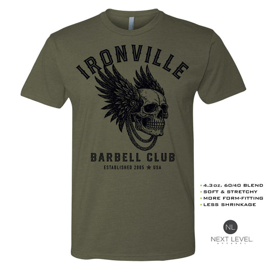 Ironville BARBELL WARRIOR Soft-Blend Gym T-shirt