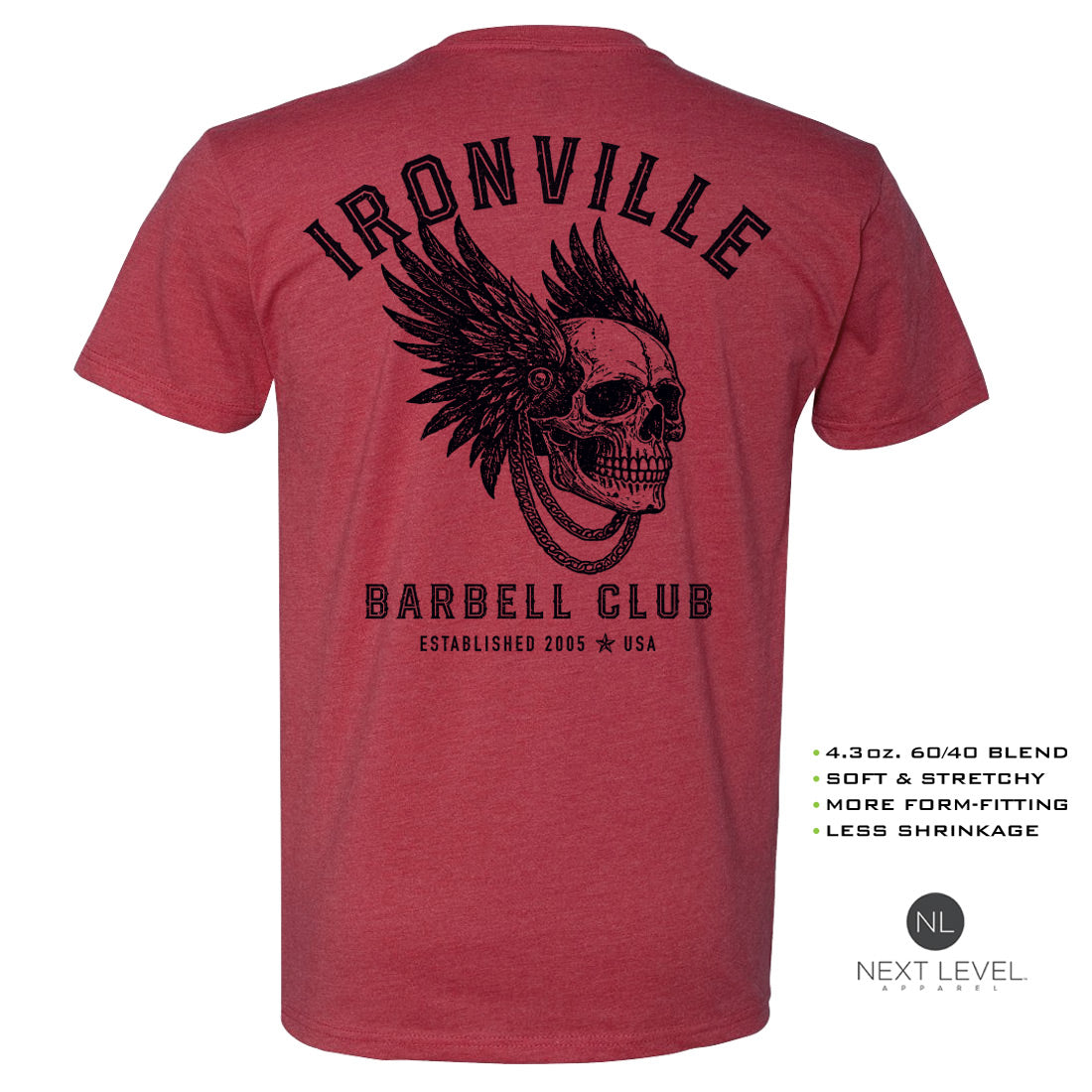 Ironville BARBELL WARRIOR Soft-Blend Gym T-shirt