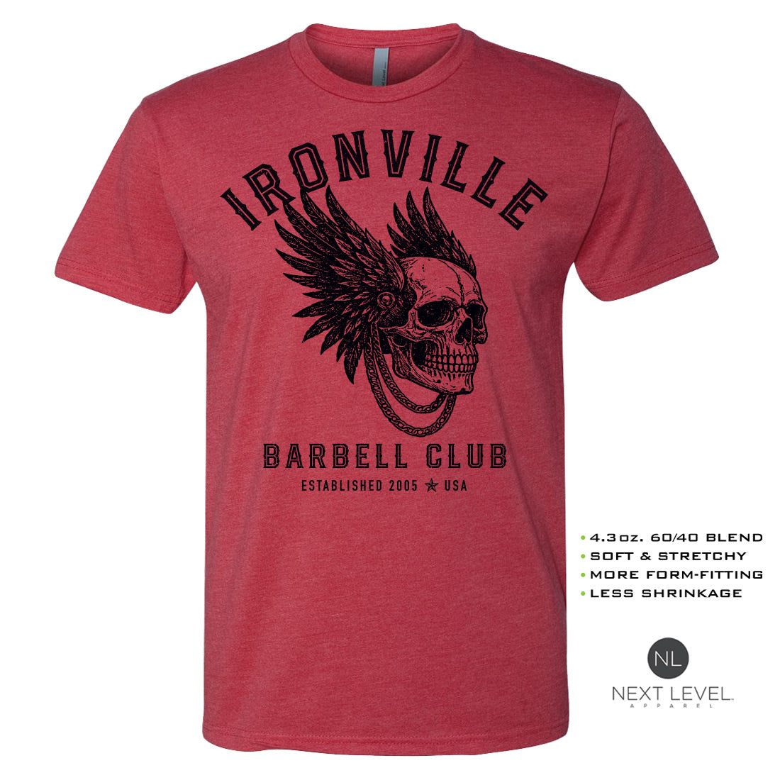 Ironville BARBELL WARRIOR Soft-Blend Gym T-shirt