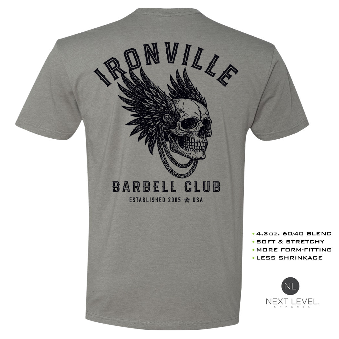 Ironville BARBELL WARRIOR Soft-Blend Gym T-shirt