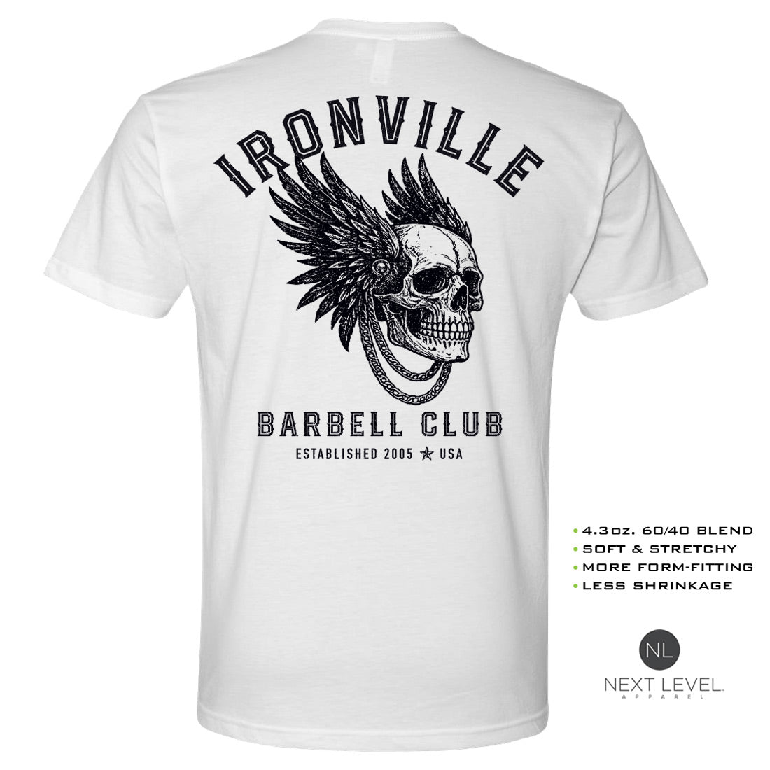 Ironville BARBELL WARRIOR Soft-Blend Gym T-shirt