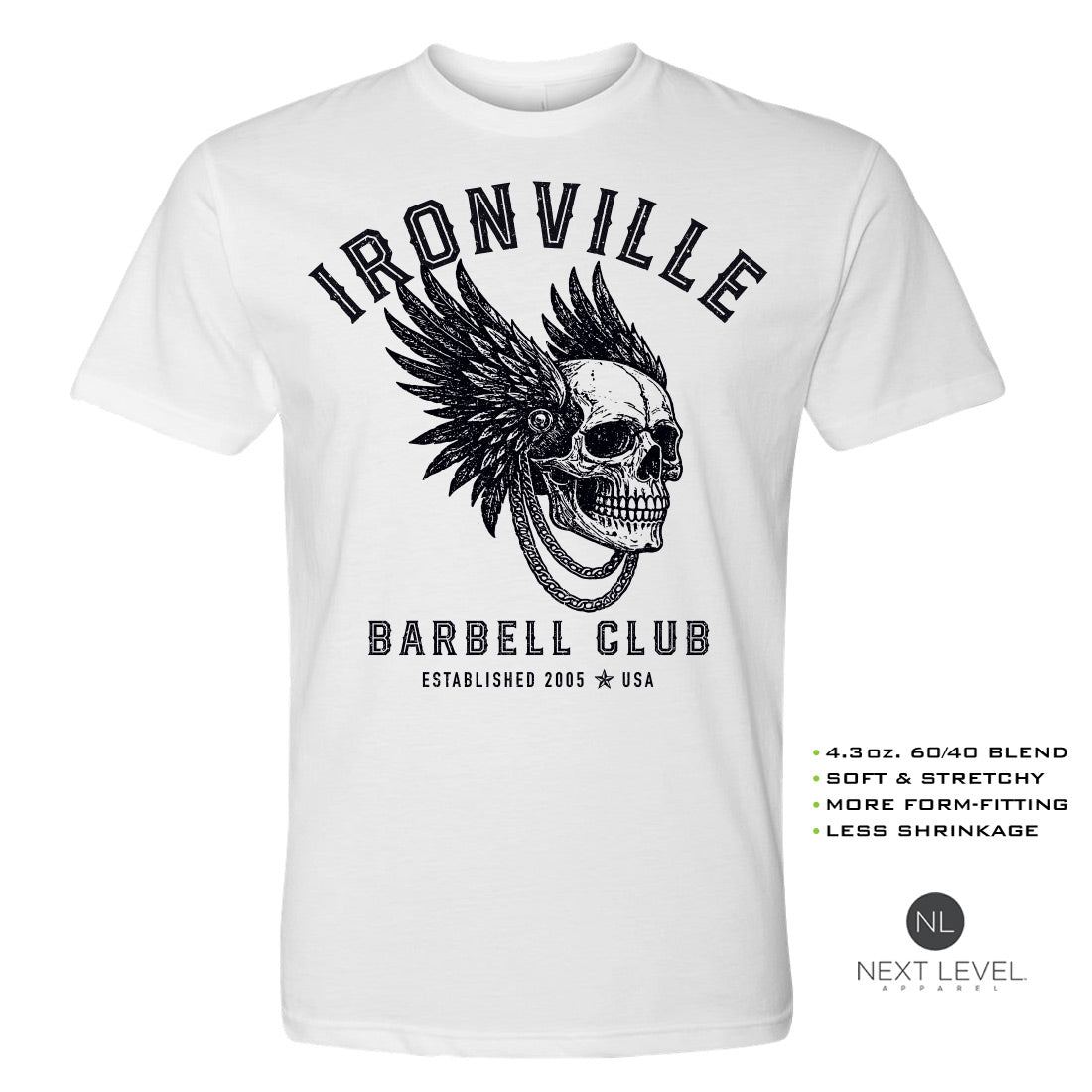 Ironville BARBELL WARRIOR Soft-Blend Gym T-shirt