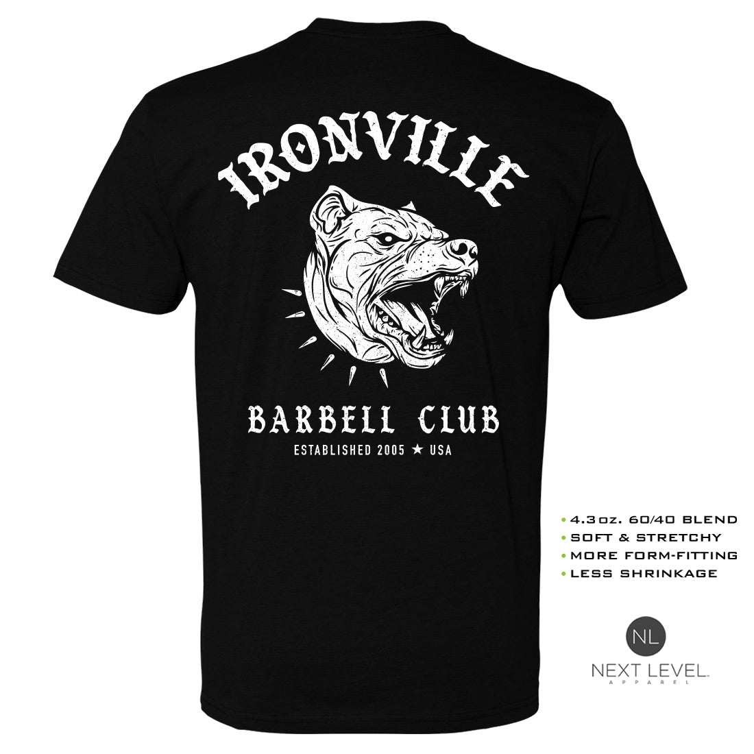 Ironville BARBELL PIT 26 Soft-Blend Gym Tshirt