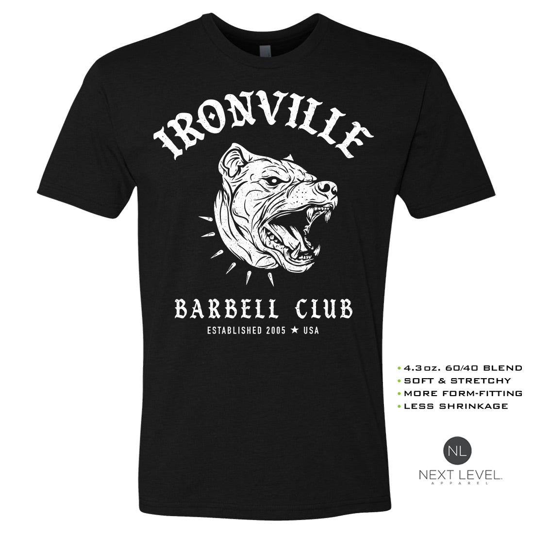 Ironville BARBELL PIT 26 Soft-Blend Gym Tshirt