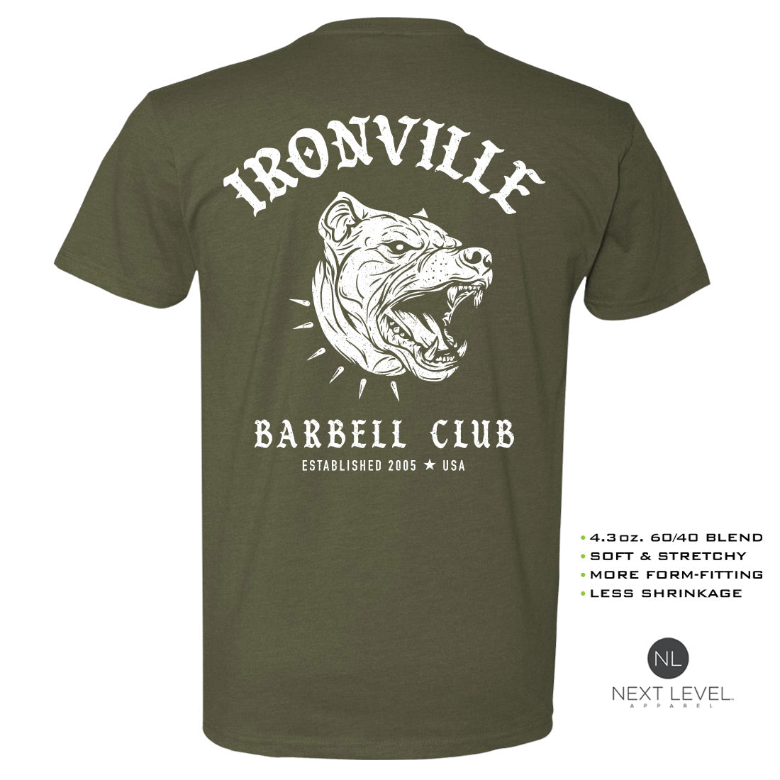 Ironville BARBELL PIT 26 Soft-Blend Gym Tshirt