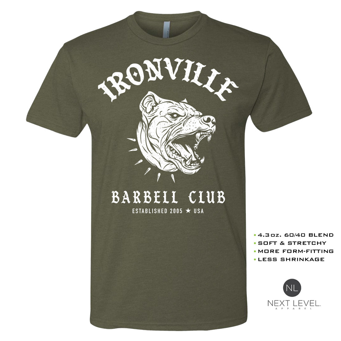 Ironville BARBELL PIT 26 Soft-Blend Gym Tshirt