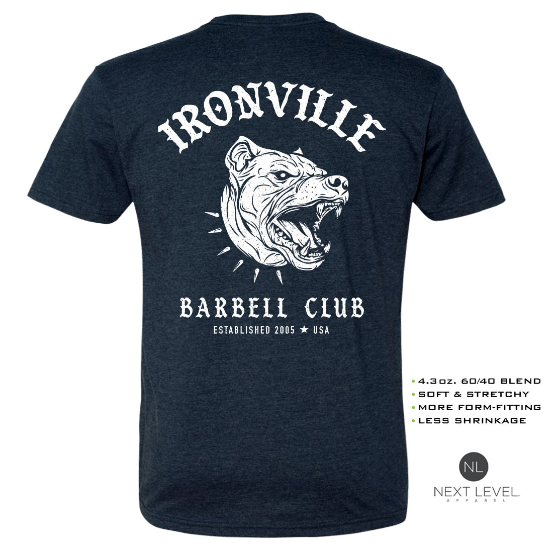 Ironville BARBELL PIT 26 Soft-Blend Gym Tshirt