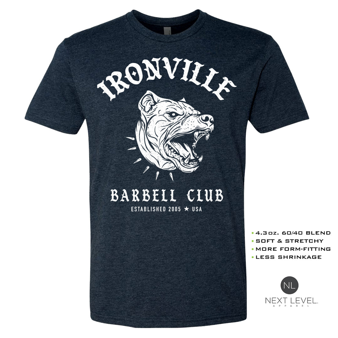 Ironville BARBELL PIT 26 Soft-Blend Gym Tshirt