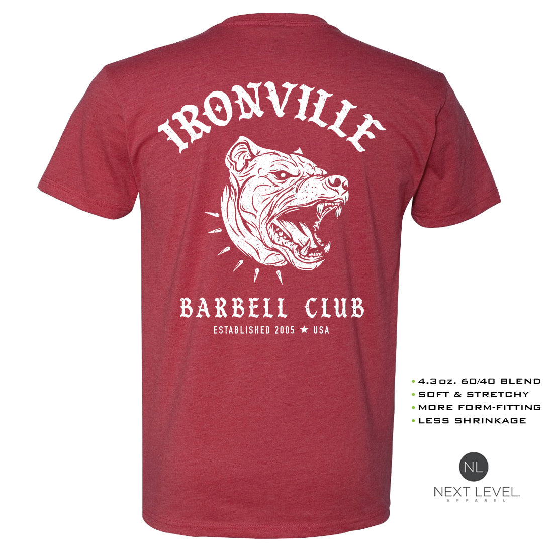 Ironville BARBELL PIT 26 Soft-Blend Gym Tshirt