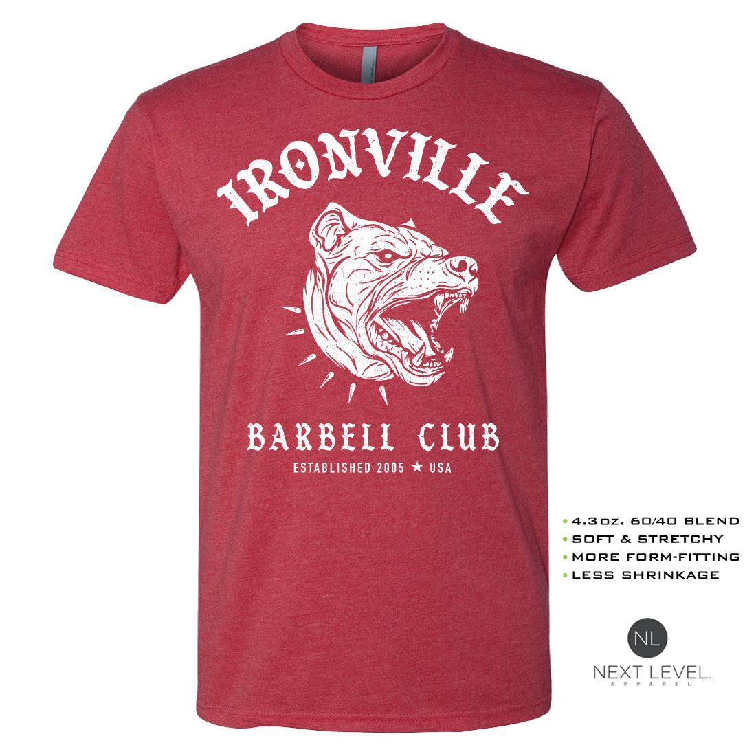 Ironville BARBELL PIT 26 Soft-Blend Gym Tshirt