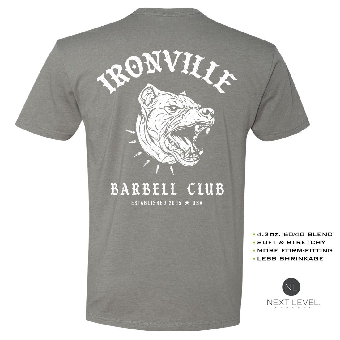 Ironville BARBELL PIT 26 Soft-Blend Gym Tshirt