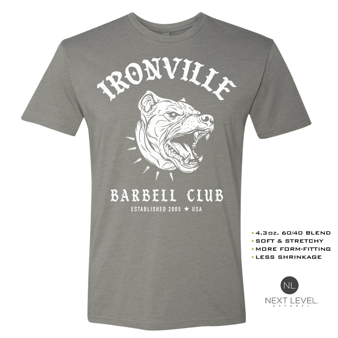 Ironville BARBELL PIT 26 Soft-Blend Gym Tshirt