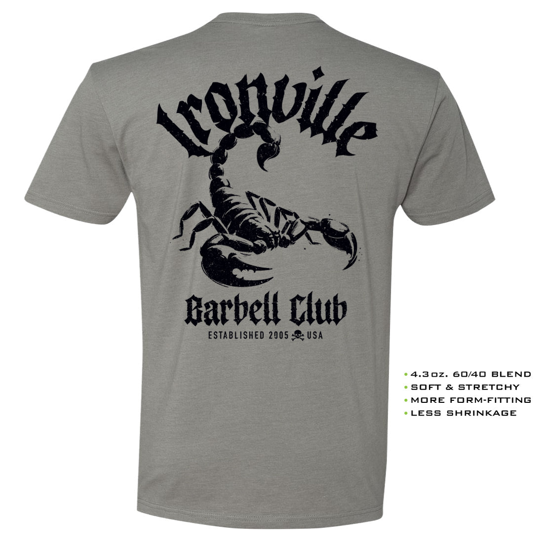 Ironville BARBELL SCORPION Soft-Blend Gym T-shirt