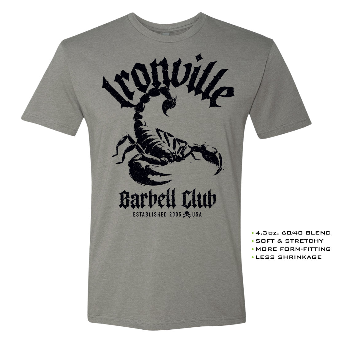 Ironville BARBELL SCORPION Soft-Blend Gym T-shirt
