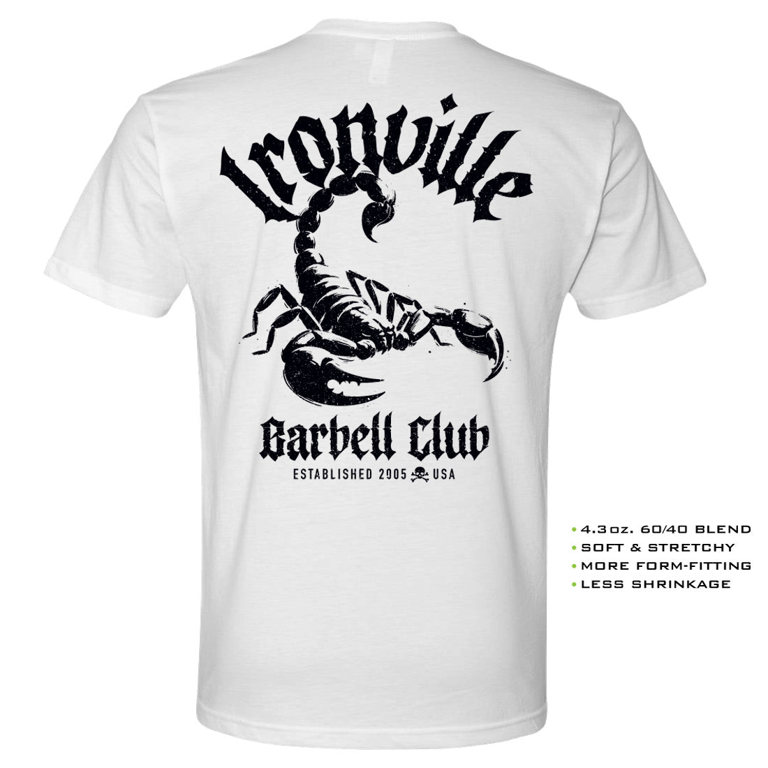 Ironville BARBELL SCORPION Soft-Blend Gym T-shirt