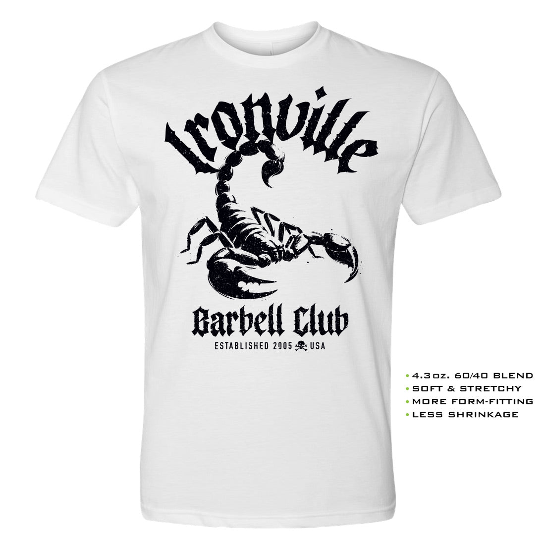 Ironville BARBELL SCORPION Soft-Blend Gym T-shirt
