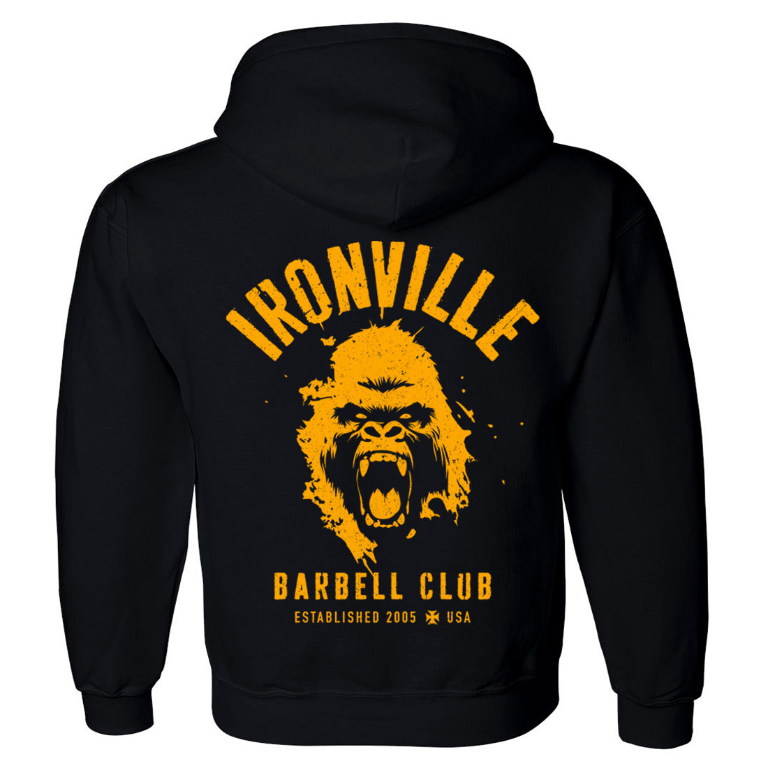 Ironville BARBELL SILVERBACK Hooded Gym Sweatshirt