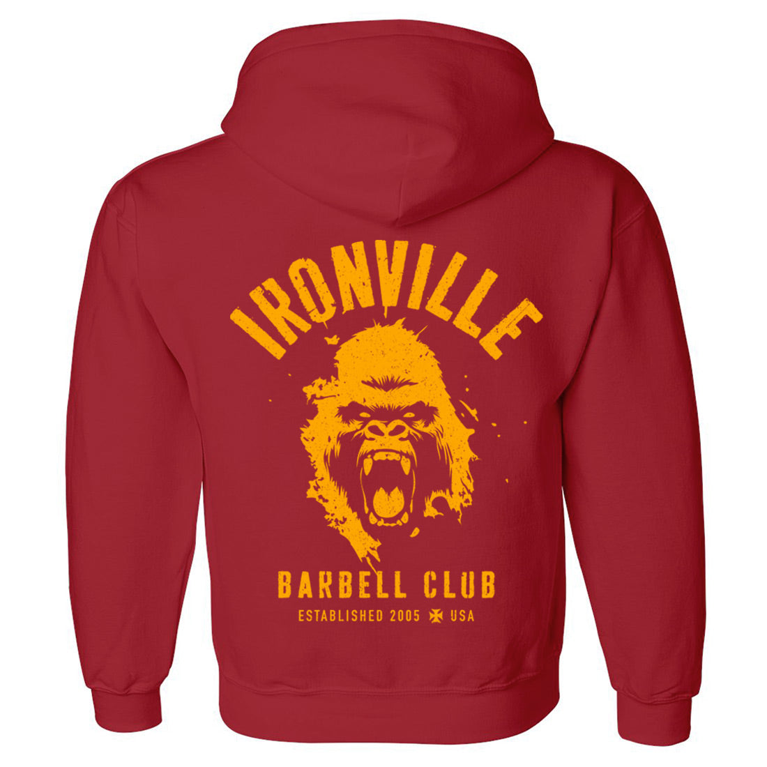 Ironville BARBELL SILVERBACK Hooded Gym Sweatshirt