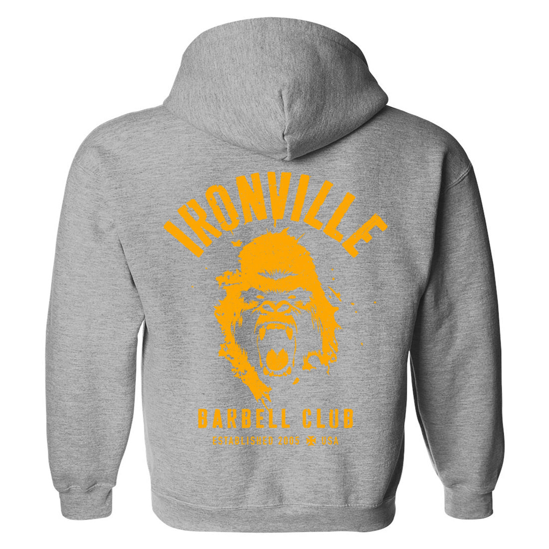 Ironville BARBELL SILVERBACK Hooded Gym Sweatshirt