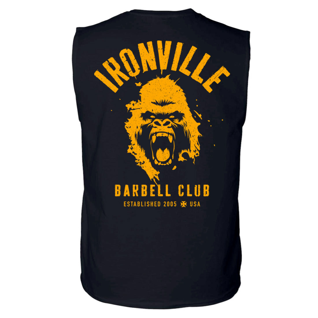 Ironville BARBELL SILVERBACK Sleeveless Gym T Shirt