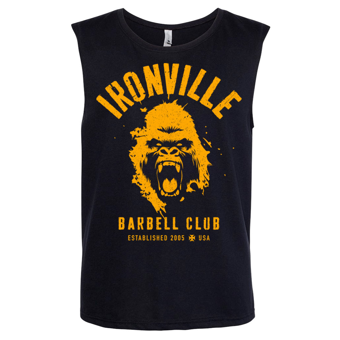 Ironville BARBELL SILVERBACK Sleeveless Gym T Shirt