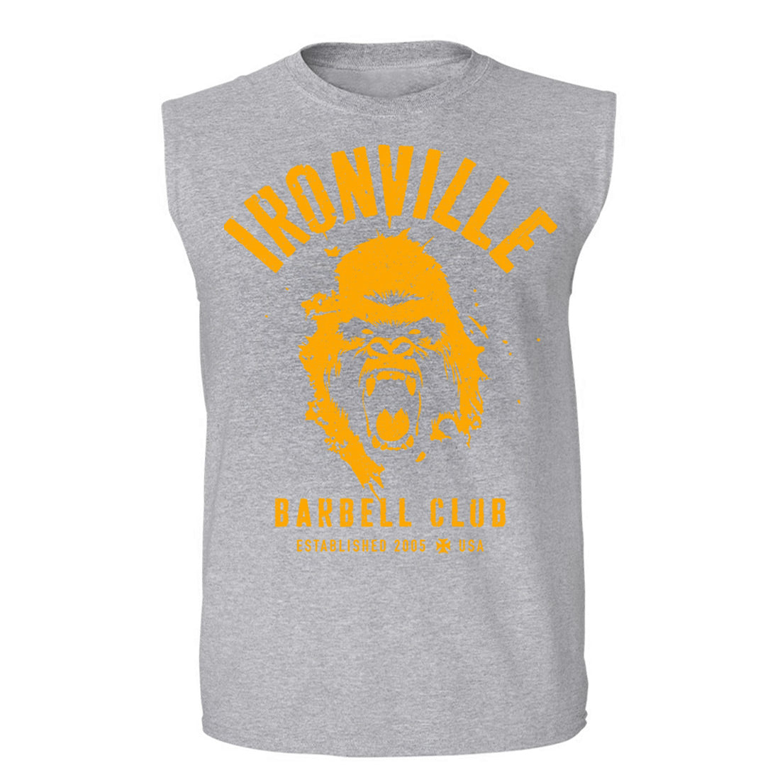 Ironville BARBELL SILVERBACK Sleeveless Gym T Shirt
