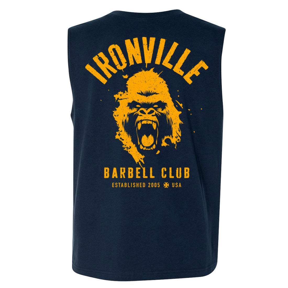 Ironville BARBELL SILVERBACK Sleeveless Gym T Shirt