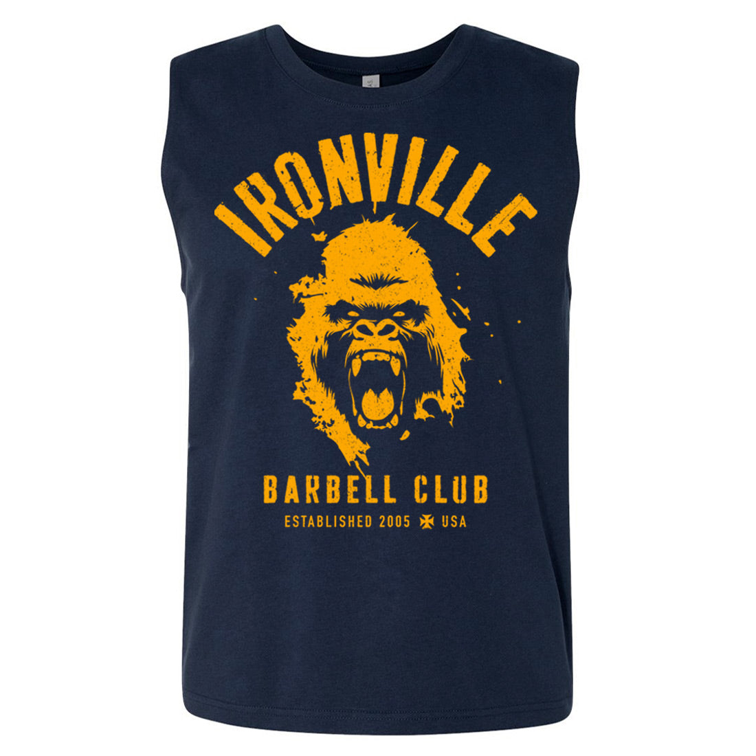 Ironville BARBELL SILVERBACK Sleeveless Gym T Shirt