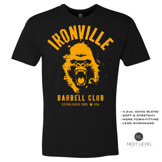 Ironville Clothing BARBELL SILVERBACK Soft-Blend Gym Tee