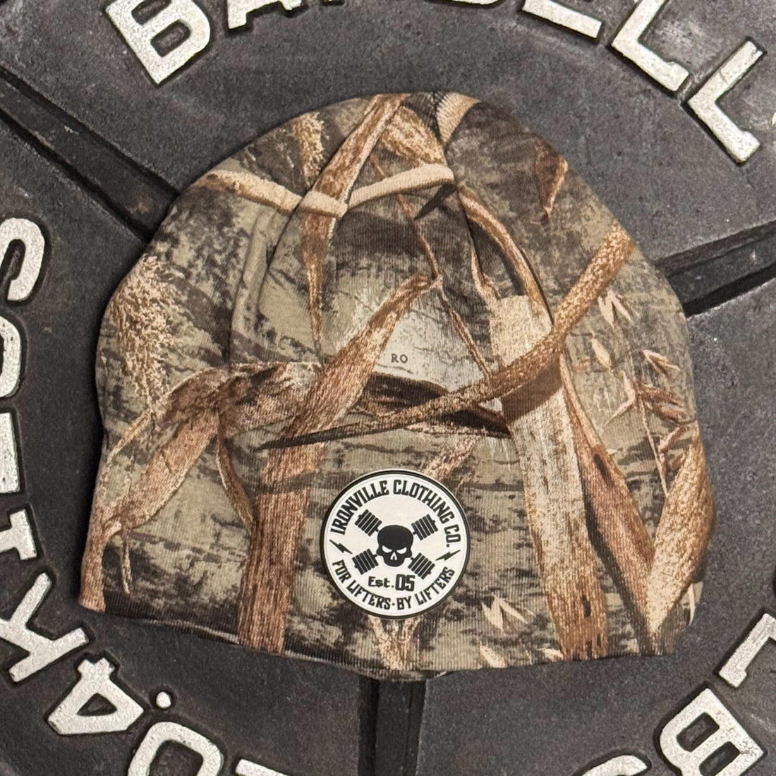 Ironville Crossbones 8" KNIT BEANIE CAP -REALTREE CAMO