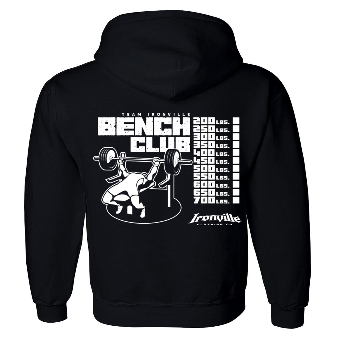 Ironville BENCH CLUB Pullover Hoodie Sweatshirt