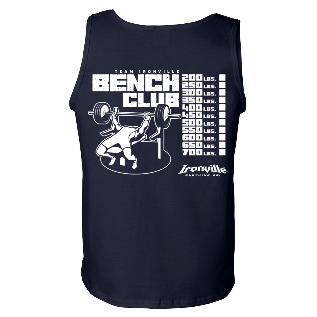 Ironville BENCH CLUB Standard Cut Gym Tank Top