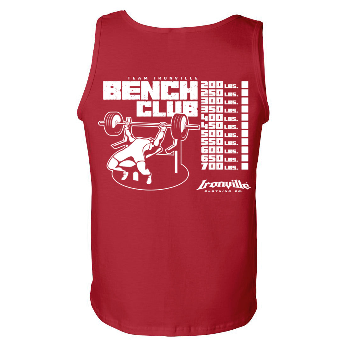 Ironville BENCH CLUB Standard Cut Gym Tank Top