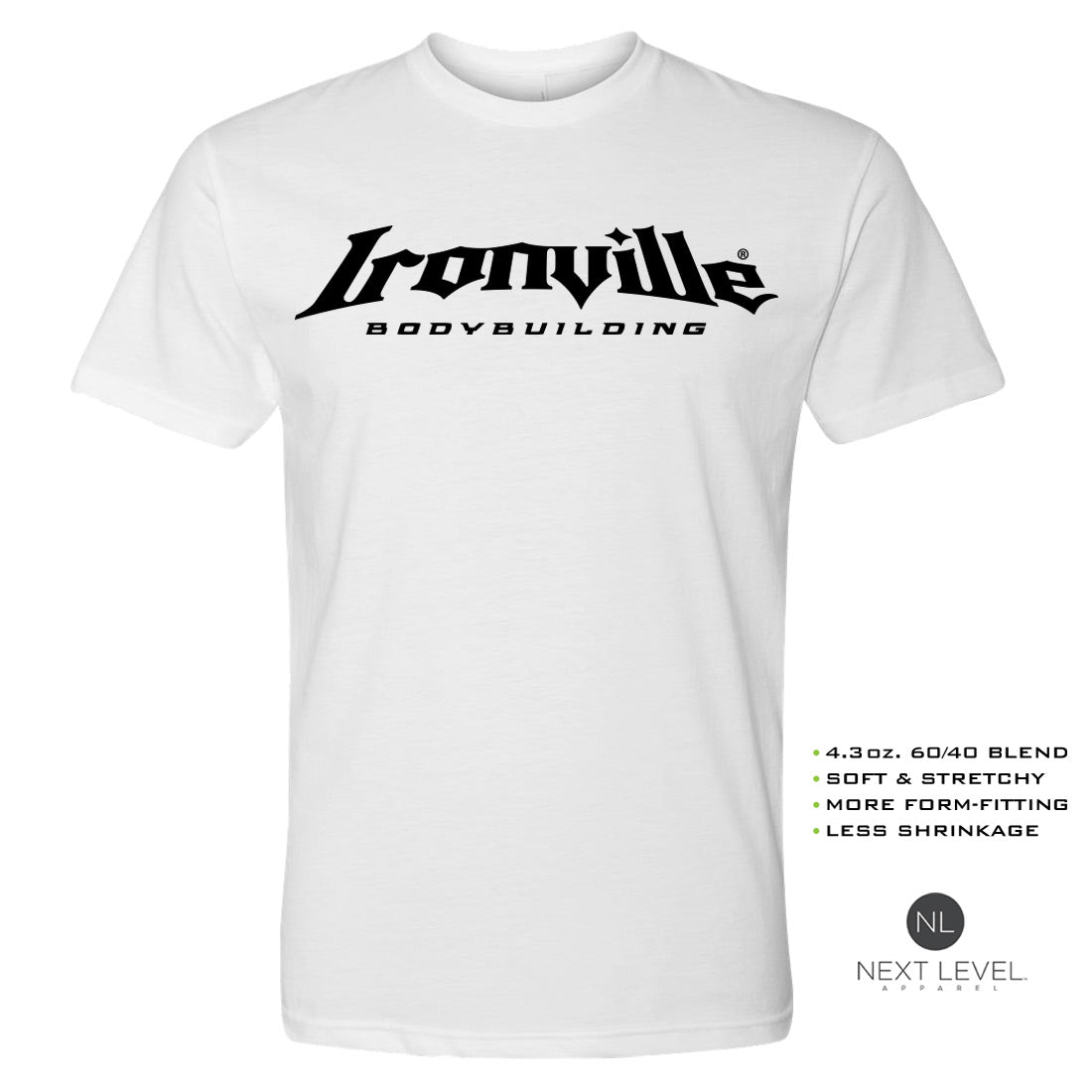 Ironville BODYBUILDING Soft-Blend Fitted Gym T-shirt