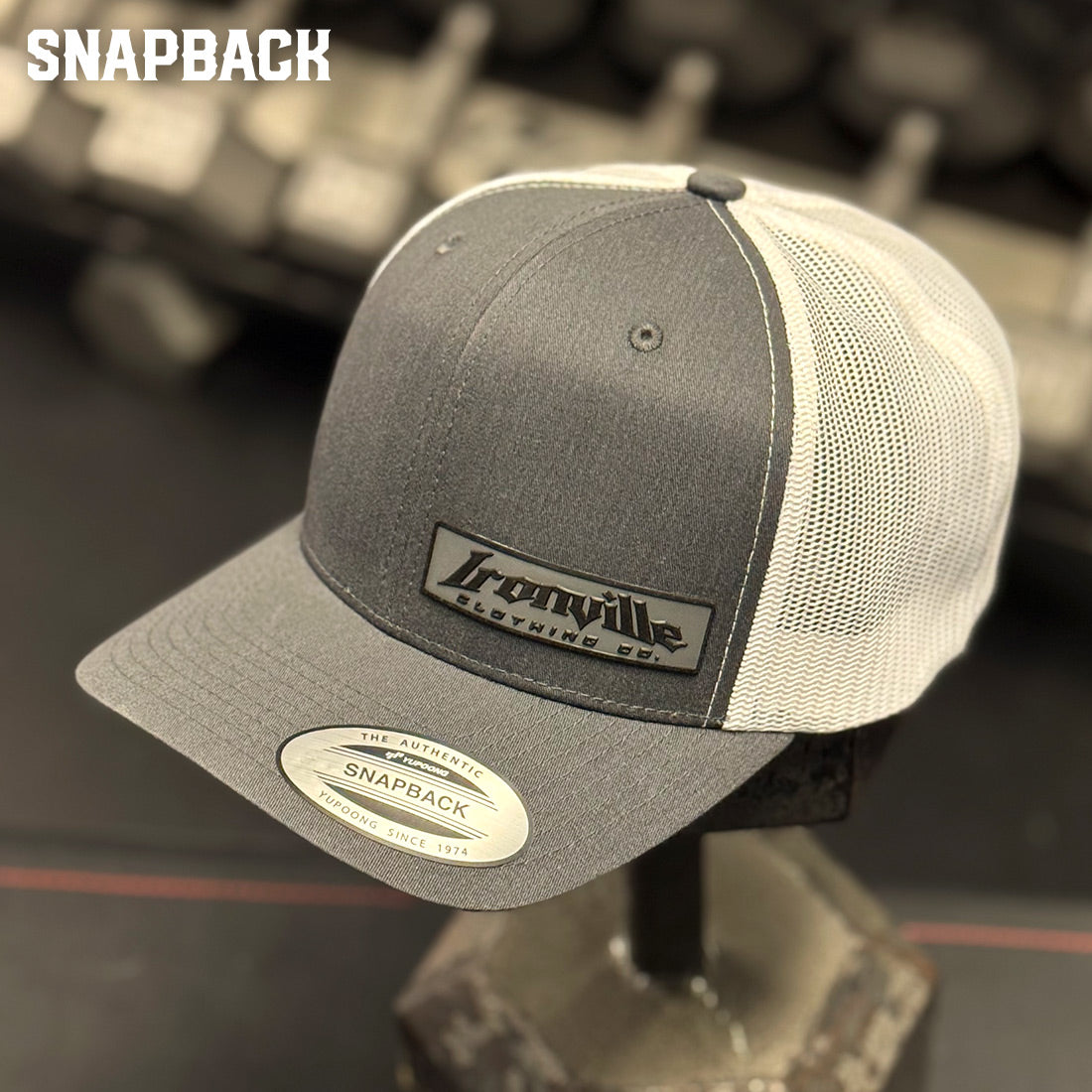 Ironville BRANDED SNAPBACK Trucker Cap -Gray/White