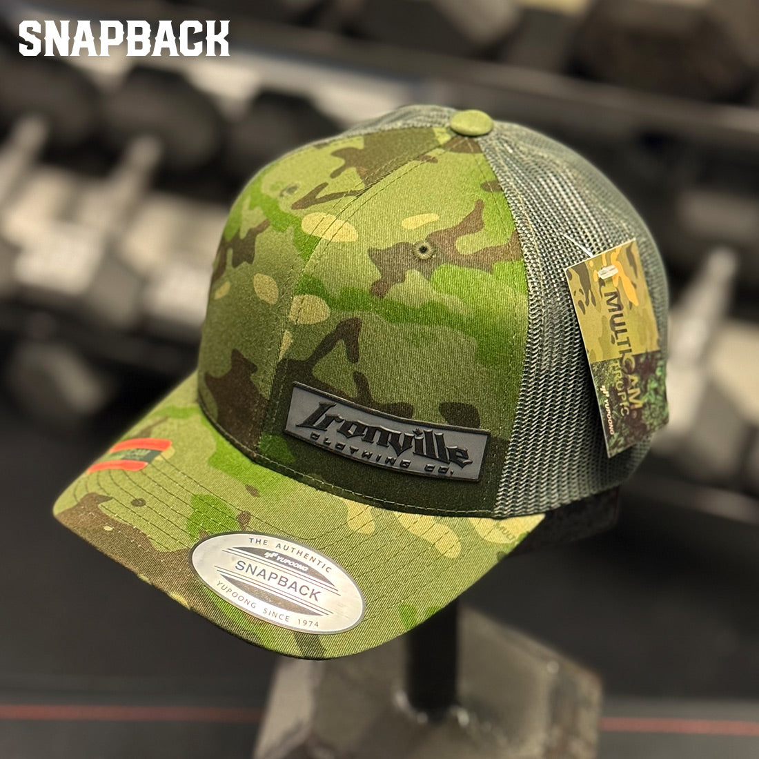 Ironville BRANDED SNAPBACK Trucker Cap -CAMO/GREEN