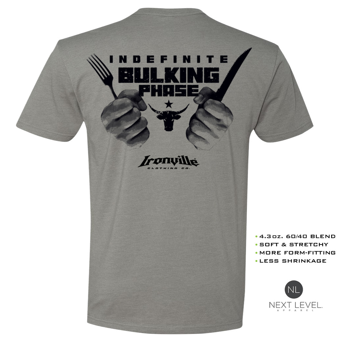 Ironville BULKING PHASE Soft-Blend Gym T-shirt