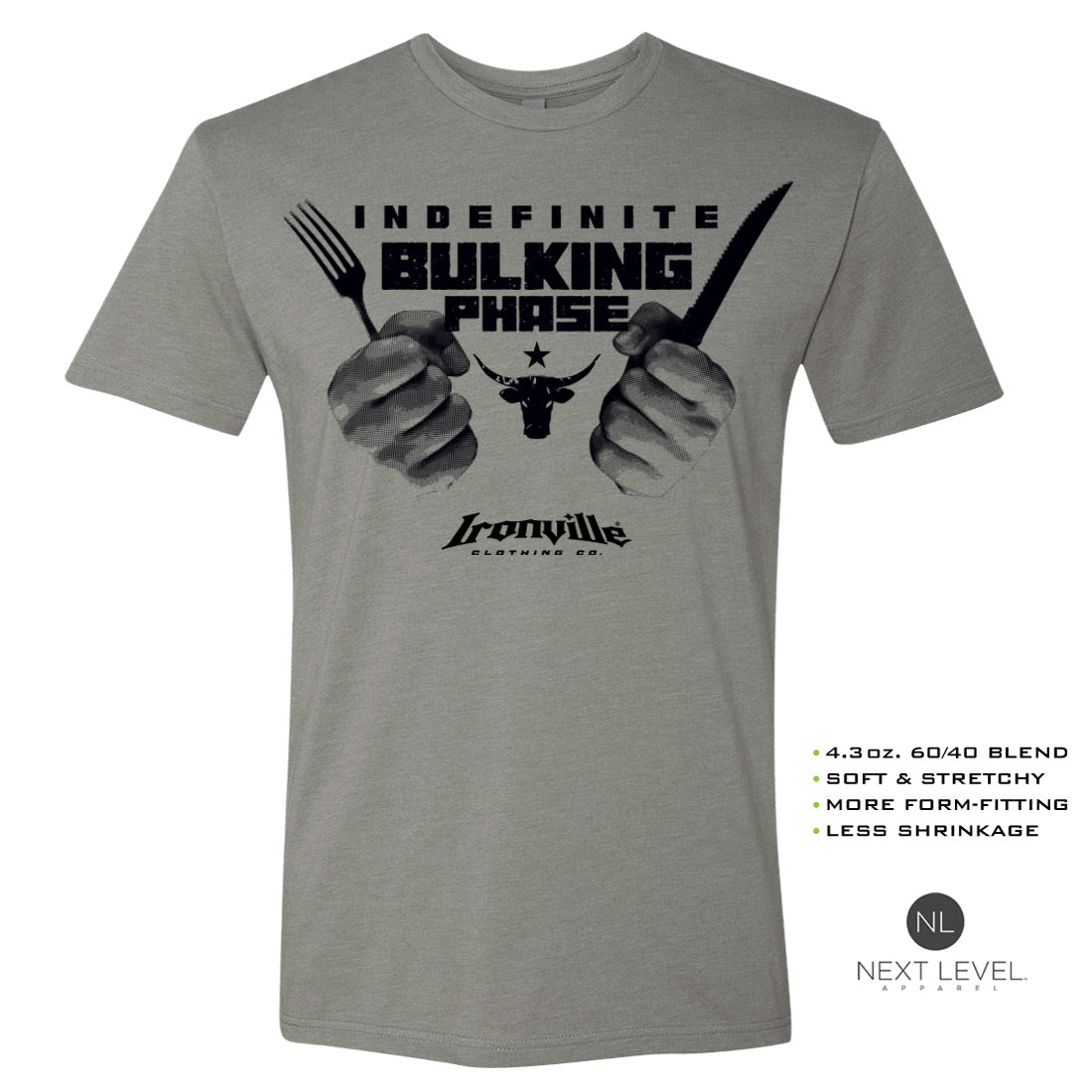 Ironville BULKING PHASE Soft-Blend Gym T-shirt