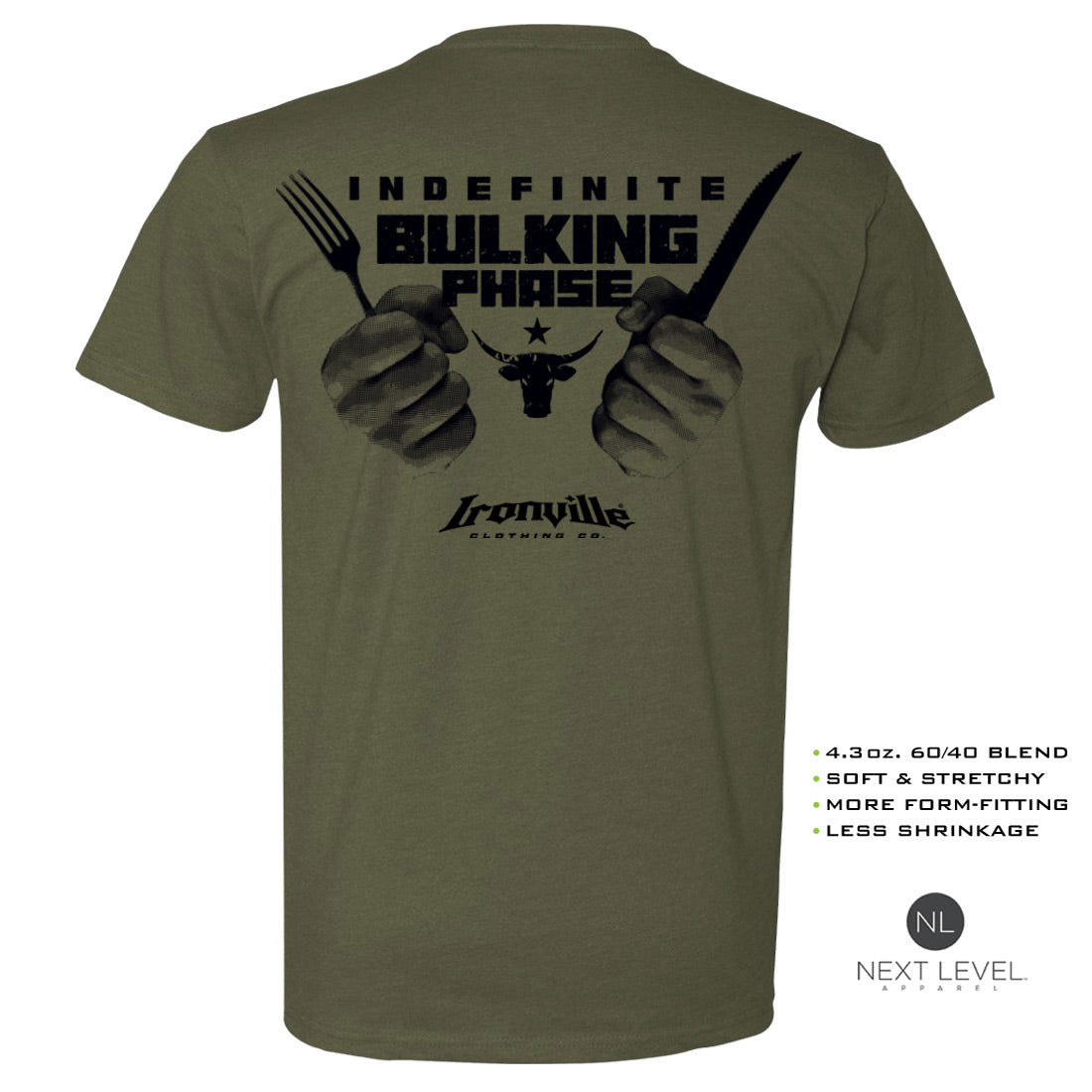 Ironville BULKING PHASE Soft-Blend Gym T-shirt