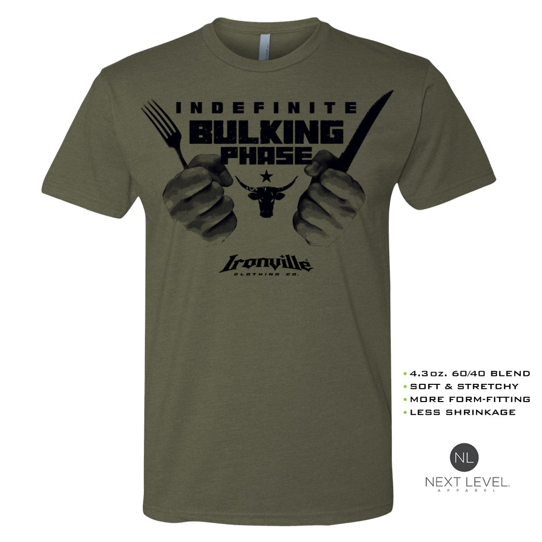 Ironville BULKING PHASE Soft-Blend Gym T-shirt