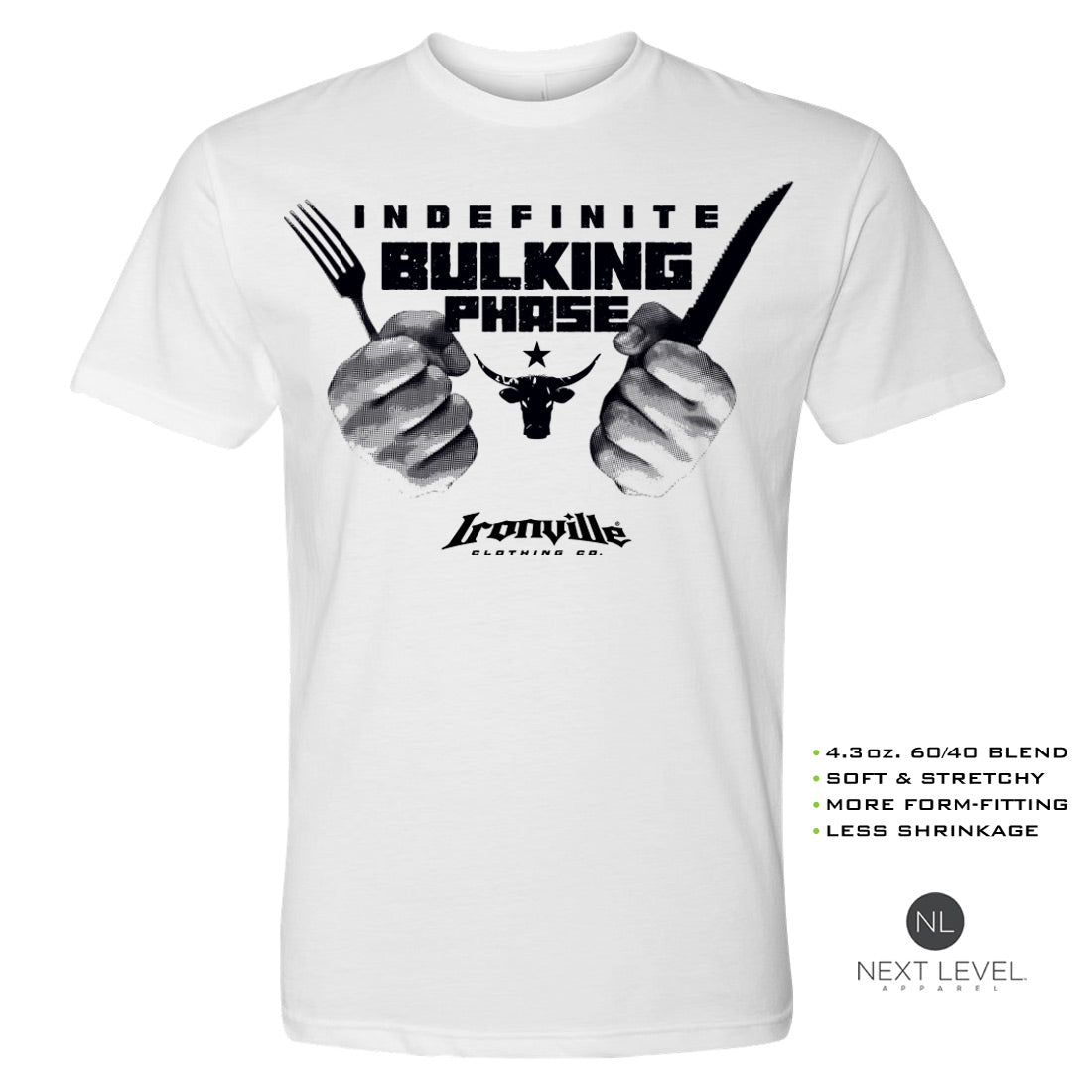 Ironville BULKING PHASE Soft-Blend Gym T-shirt