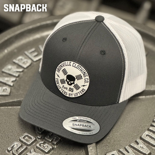 Ironville Crossbones SNAPBACK CAP TRUCKER -Gray White