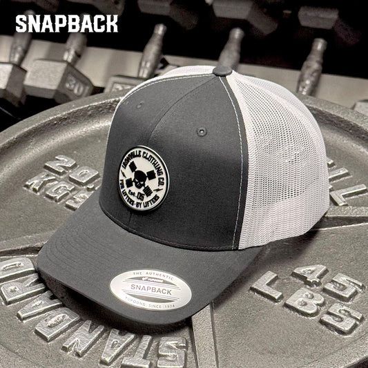 Ironville Crossbones SNAPBACK CAP TRUCKER -Gray White