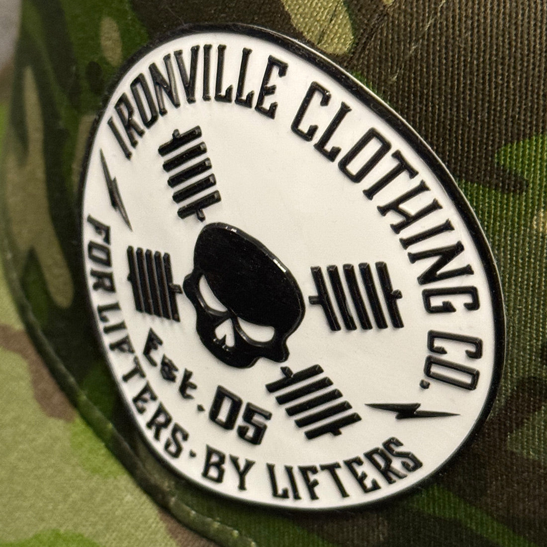 Ironville Crossbones SNAPBACK CAP TRUCKER -Green Camo