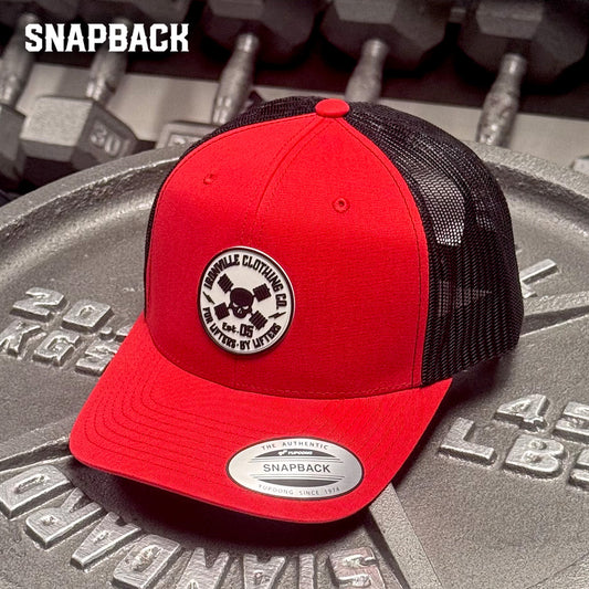 Ironville Crossbones SNAPBACK CAP TRUCKER -Red/Black